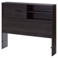 Gray Brown Twin Bookcase Headboard P660