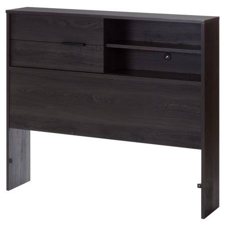 Gray Brown Twin Bookcase Headboard P660