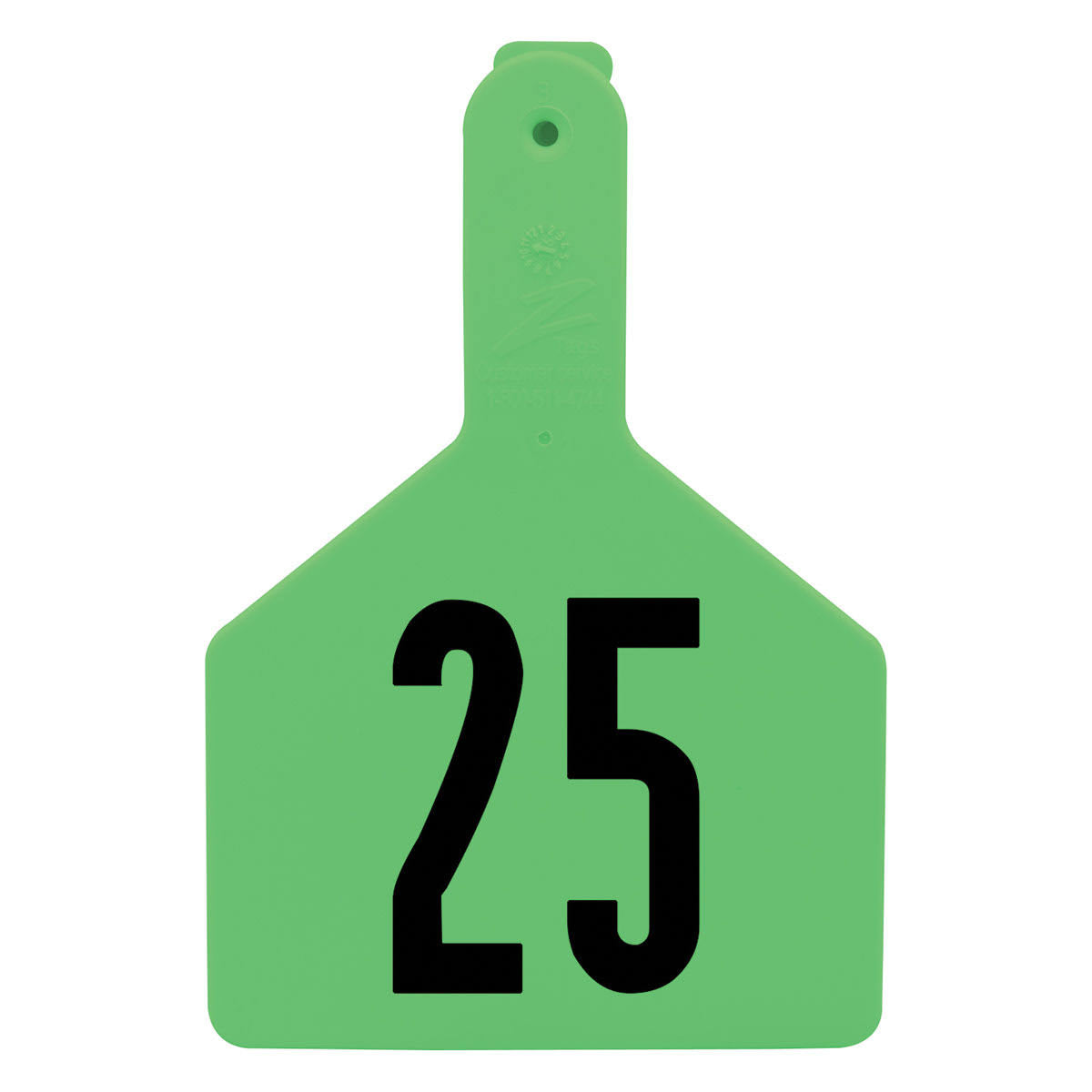 Large Numbered Cattle Ear Tags Green C27740