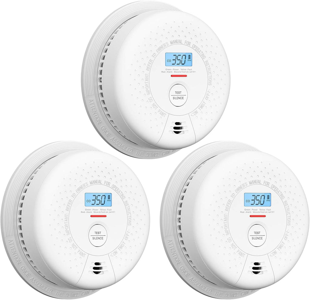 10-Year Battery CO Detector with LCD Display, Pack of 2 A706
