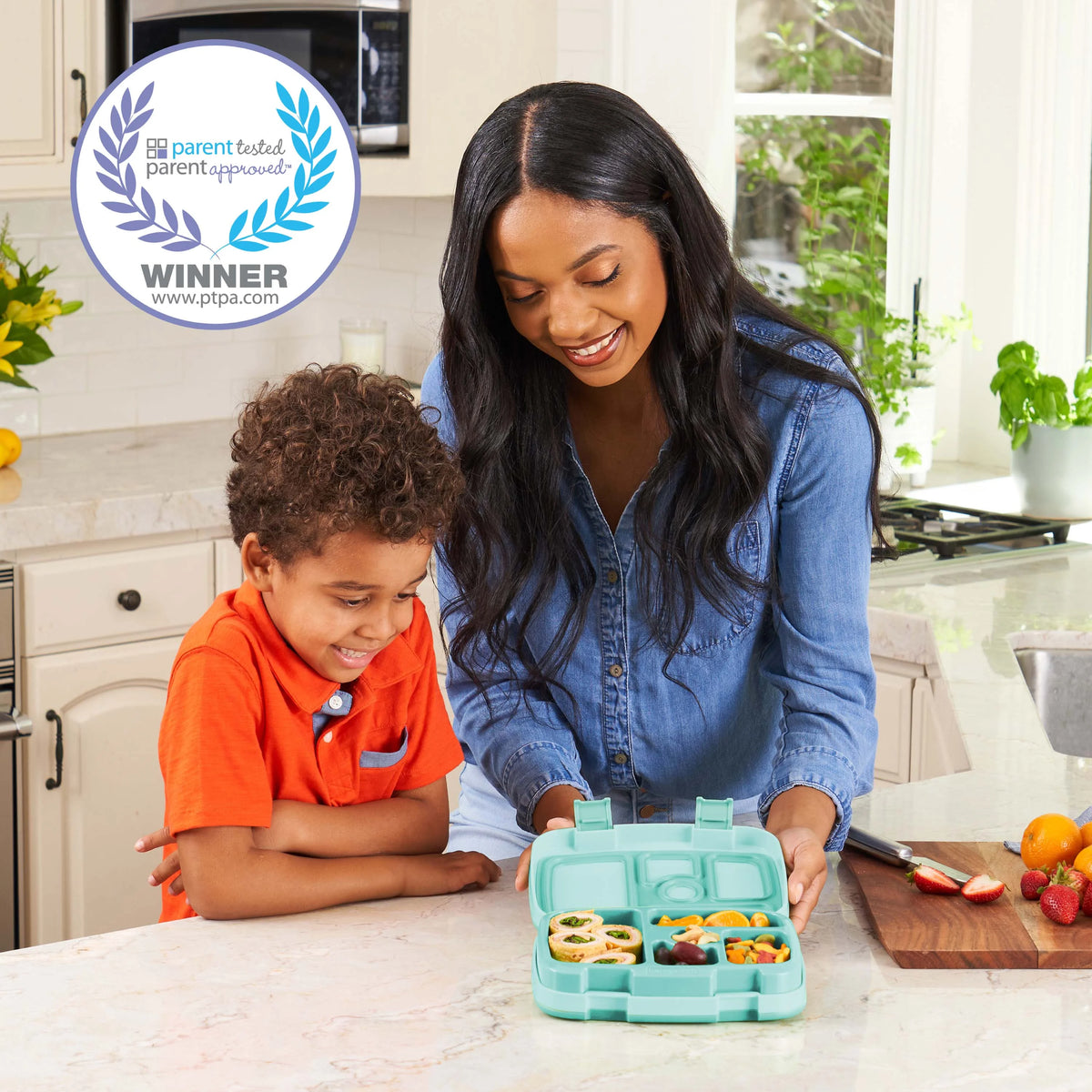 Leak-Proof 5-Compartment Bento-Style Kids Lunch Box, BPA-Free, Dishwasher Safe H571