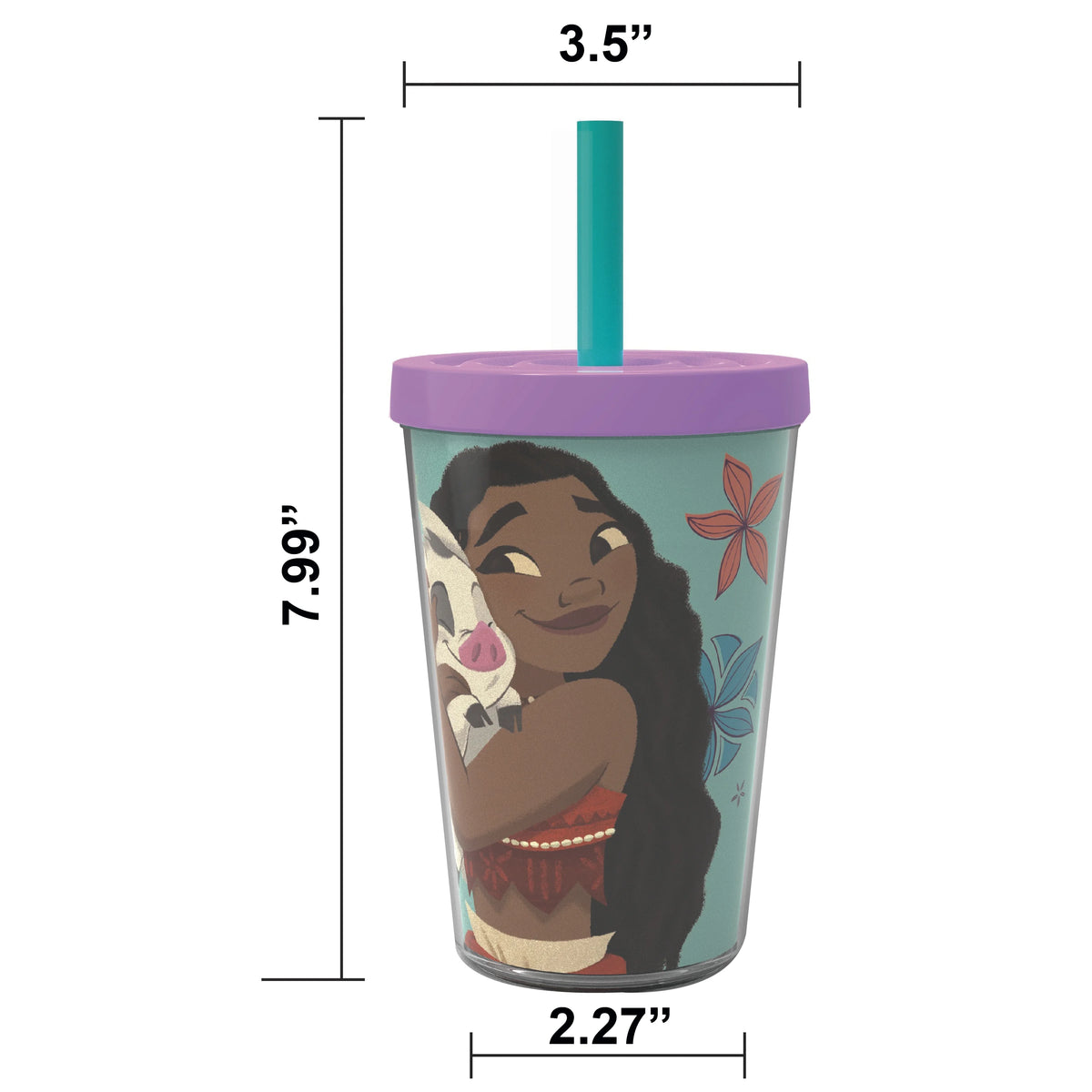 2 pcs 13 oz Kids Straw Tumbler Plastic Double Wall Insulated U187
