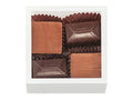 6 PK Clear Square 2 Piece Candy Boxes with White Trim D617