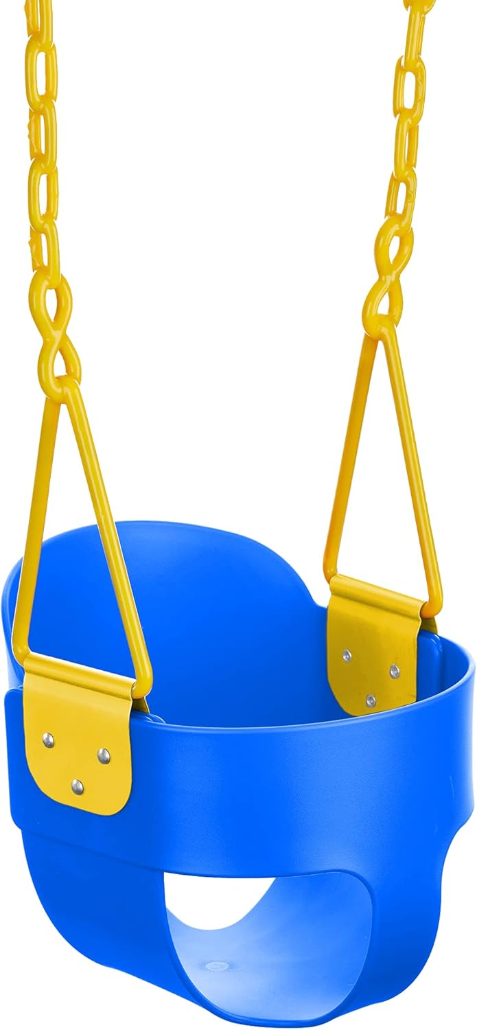 Red Toddler Swing with Chain and Carabiners P105746