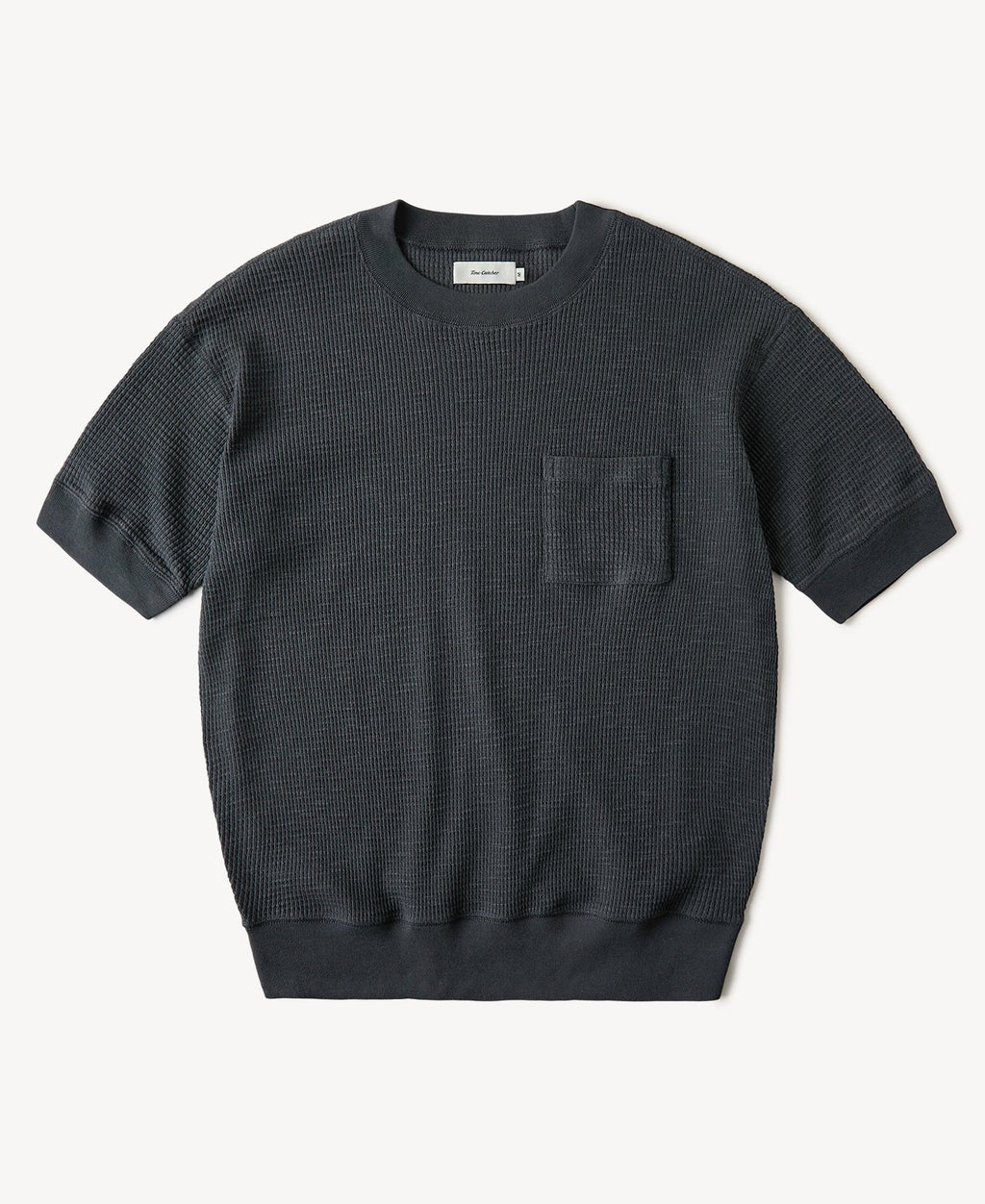Honeycomb Waffle Knit T-Shirt