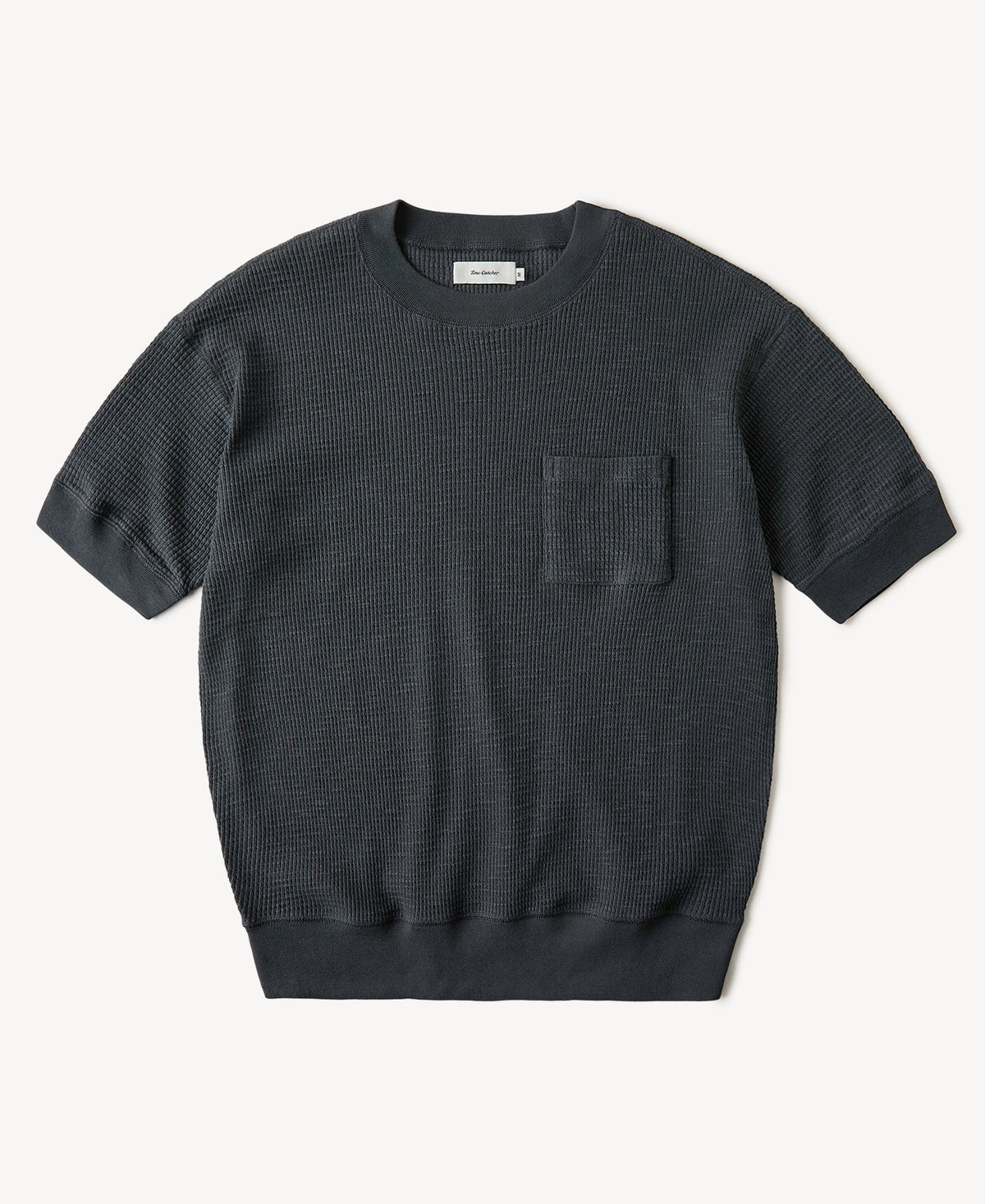 Honeycomb Waffle Knit T-Shirt