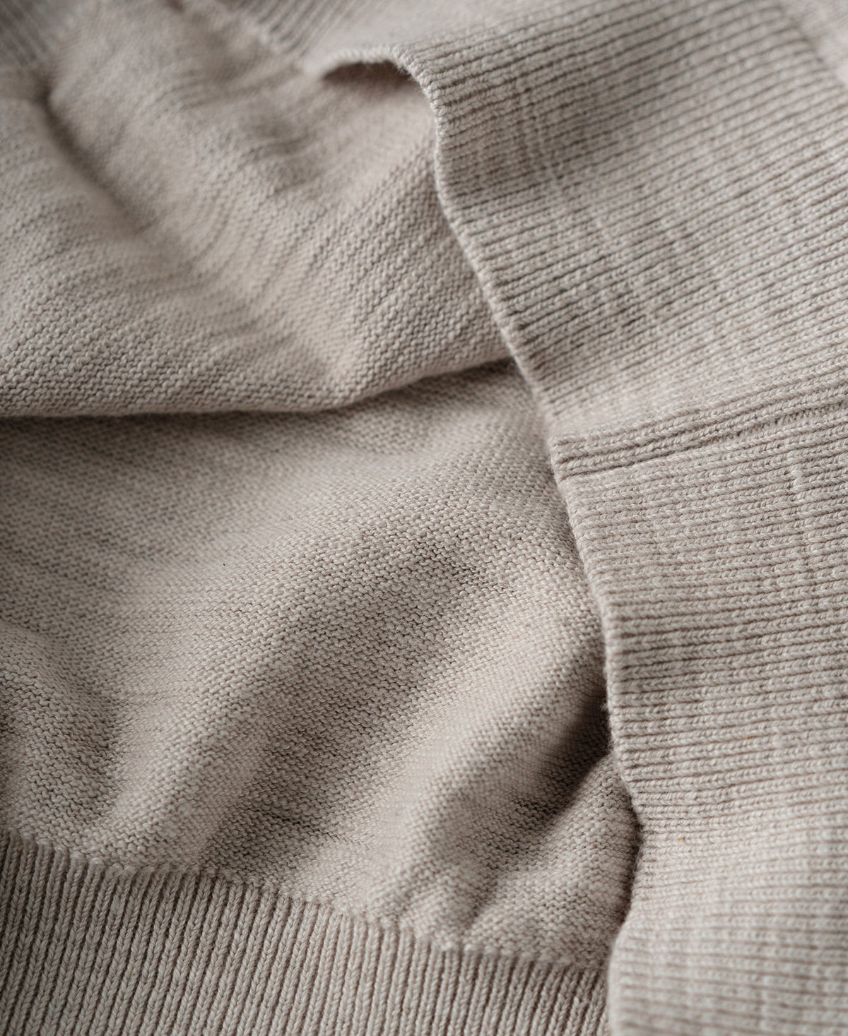 Slub Cotton Long Sleeve Knit Polo