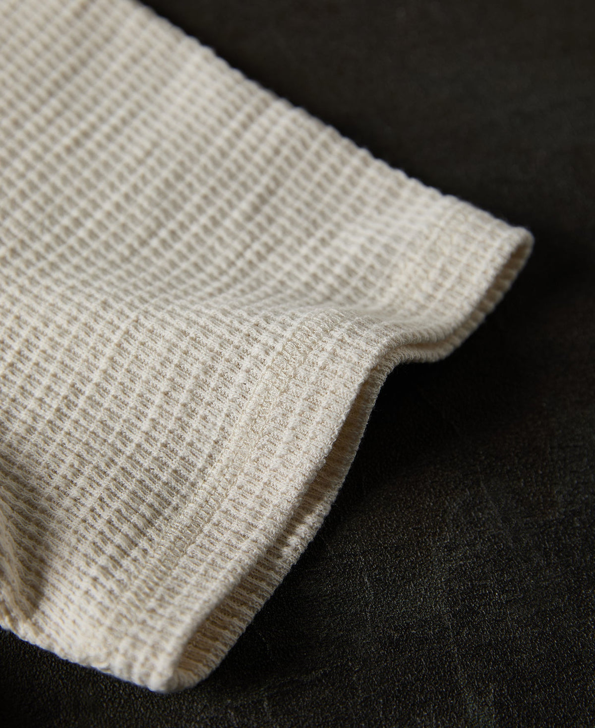 Honeycomb Waffle Knit Henley T-shirt